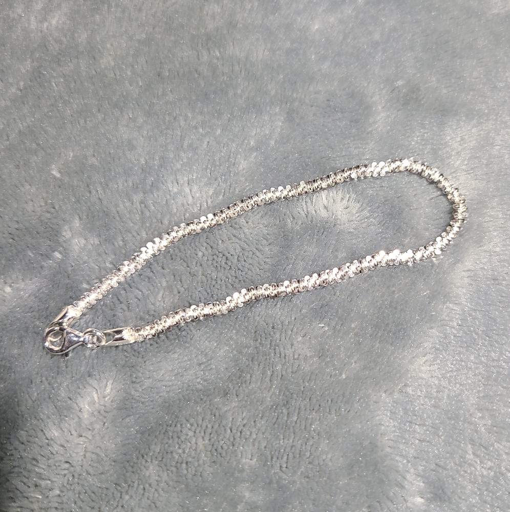 Made in Italy Diamond-Cut  Sterling Silver 925  7 inch Bracelet